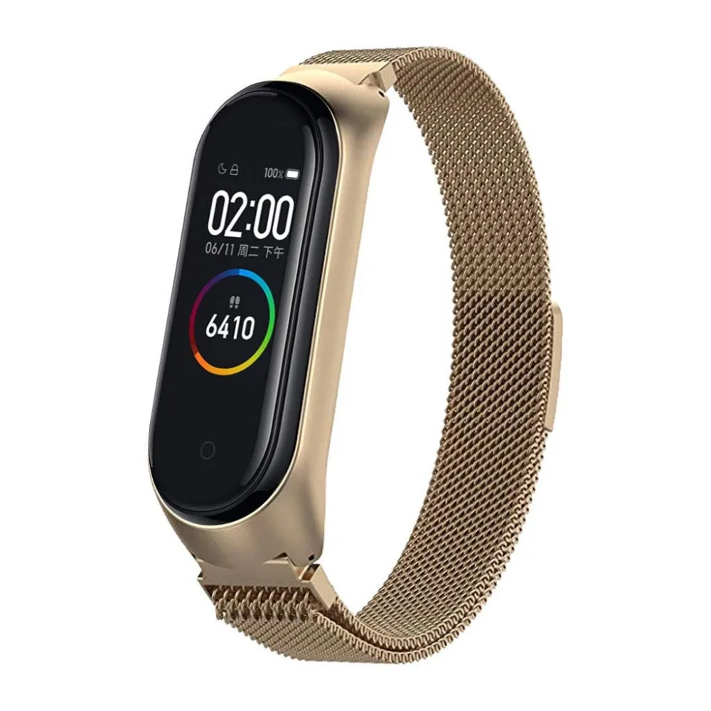 Mi lanese магнитный ремешок для Xiaomi mi Band 4 Смарт-часы из нержавеющей стали для Xiao mi Band 4 сменный Браслет# SW
