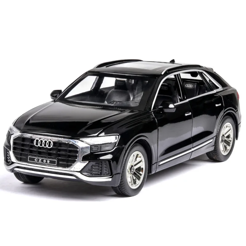 Детские игрушки для мальчиков 1:24 Audi Q8 модель автомобиля литье под давлением