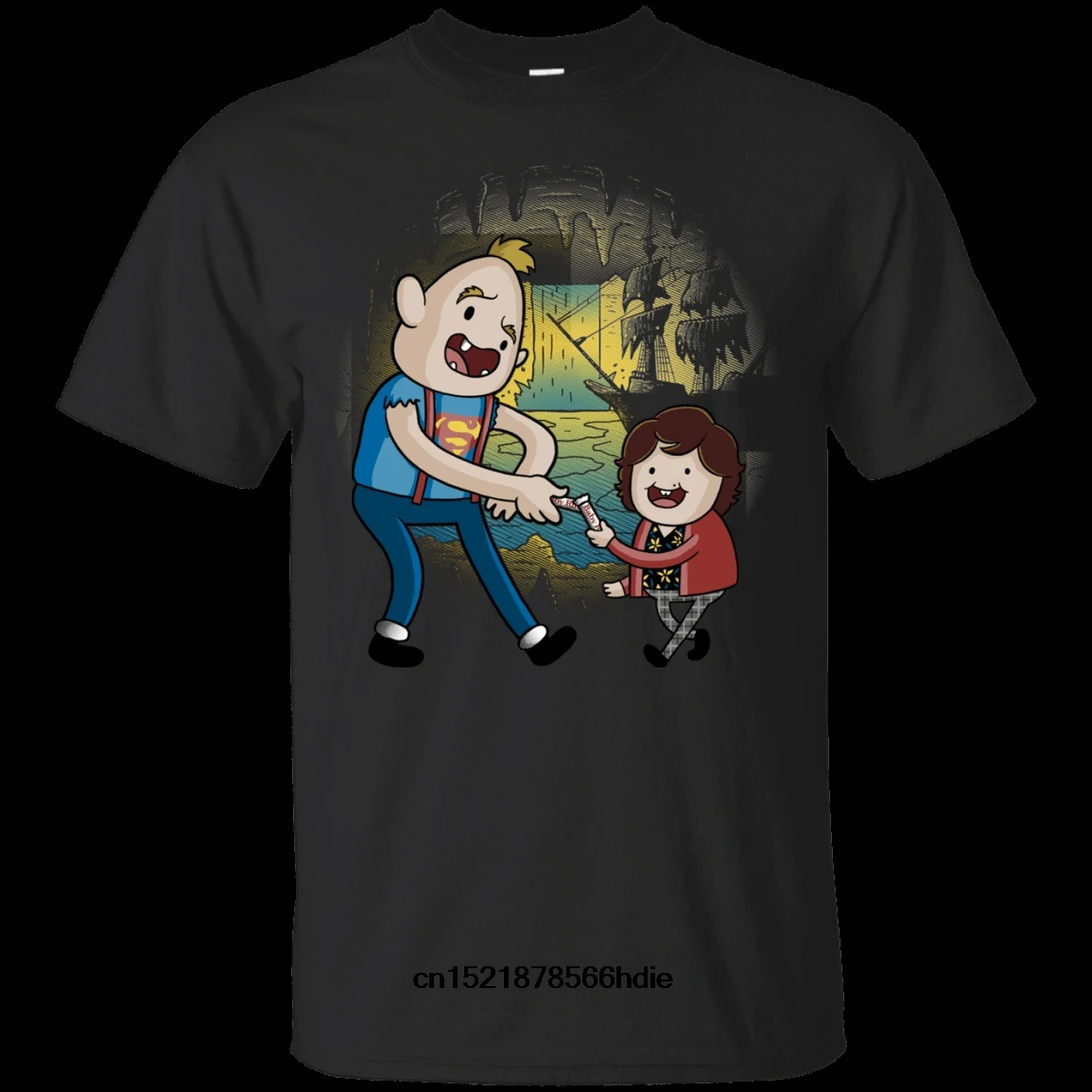 Новинка Мужская футболка с принтом PHIKING хлопковая Goonies Time (1) круглым вырезом