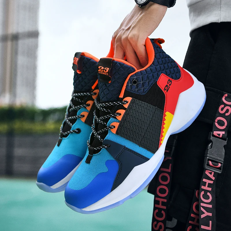 Женская и Мужская спортивная баскетбольная обувь цветные мужские атлетические