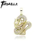 Ожерелье с кулоном в виде скульптуры льда TOPGRILLZ, с теннисной цепочкой, с фианитами, в стиле хип-хоп, очаровательный подарок для мужчин и женщин