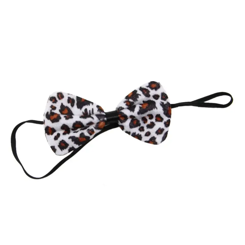 Новый леопардовый комплект ушками и хвостом галстуком-бабочкой с бантом