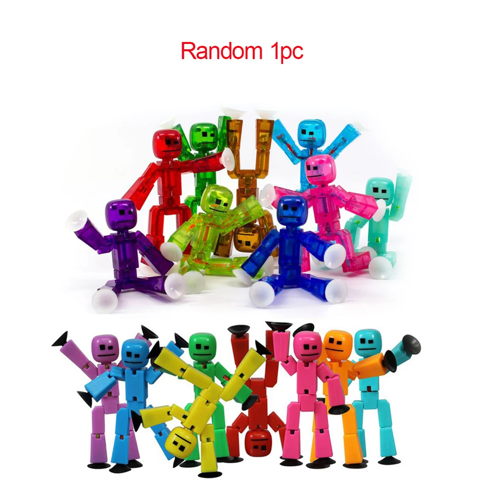 Random 1pc people 1 шт. робот игрушка стикботы серия световой подвижное соединение рисунок в фигурку присоске забавные Sticky игрушечные - Цвет: Random 1pc people