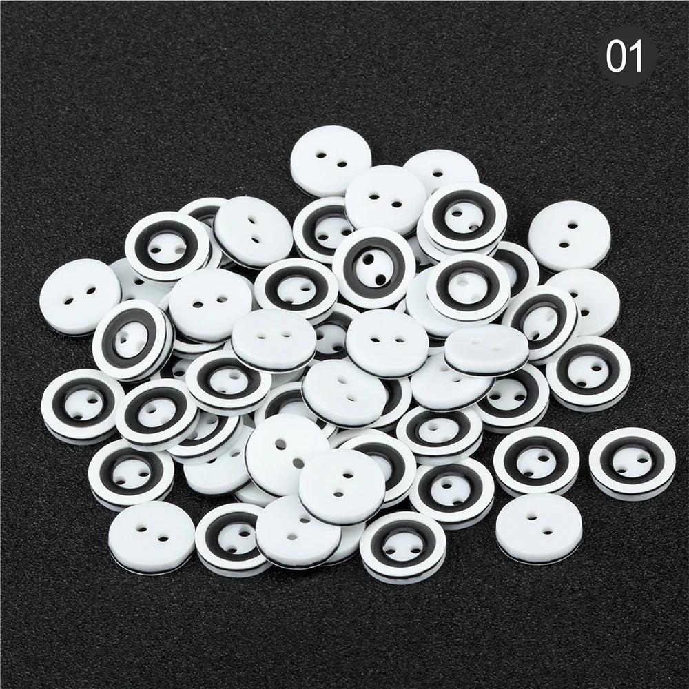 100 шт. круглые 2 отверстия кнопки из смолы шитье подходит для скрапбукинга
