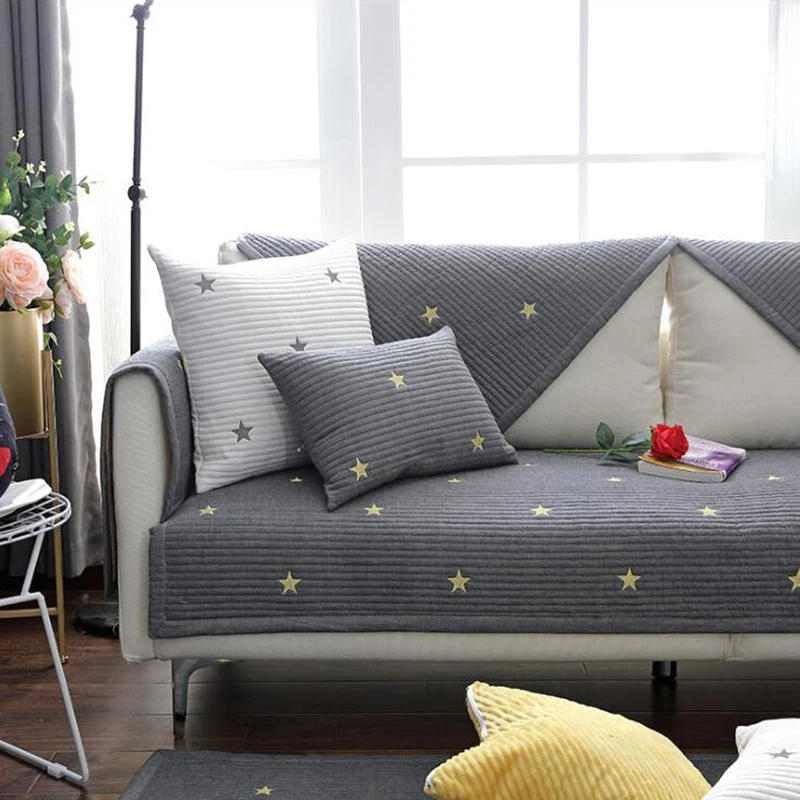 

Sofa Covers Couch Four Season Universal Sofa Cushion Towel Cotton Slipcover Sofa Cover Armrests 1/2/3/4-seater For Living Room