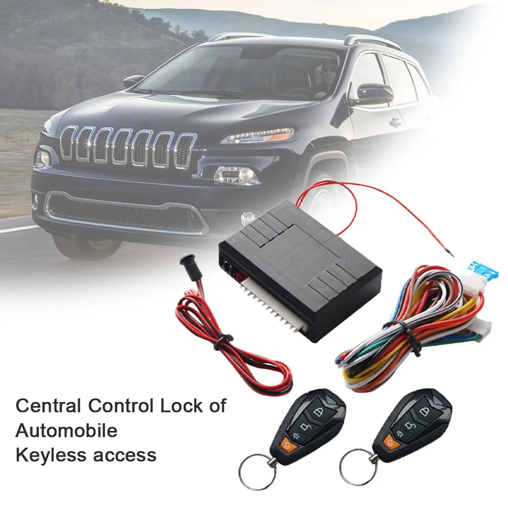 

12V Universal Car Central Door Lock Auto Keyless Entry System Car Alarm System Button Start Stop Keychain Central Kit