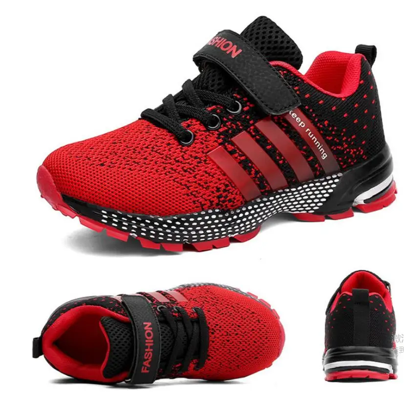 

Fashion Sports Boys Sneakers Hook&Loop Kids Casual Shoes Children Breathable Mesh Running Shoes Girls Walking Tenis Sneakers