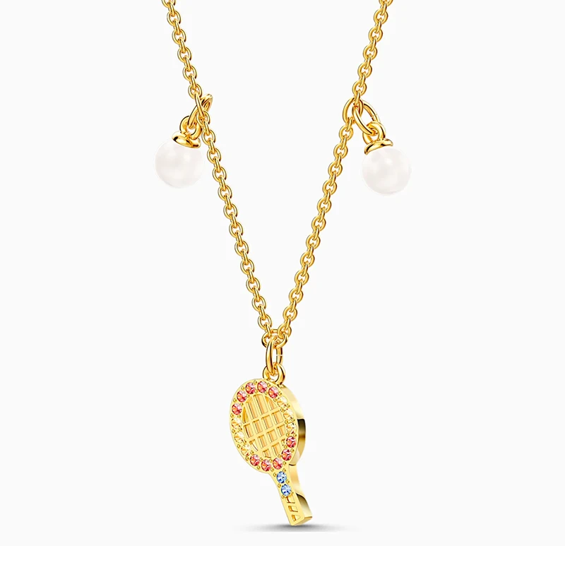 

2020 SWA New FRIENDS Little Yellow Duck Necklace Elegant Sally . Tennis Decoration Crystal Necklace Female Fashion Jewelry Gift