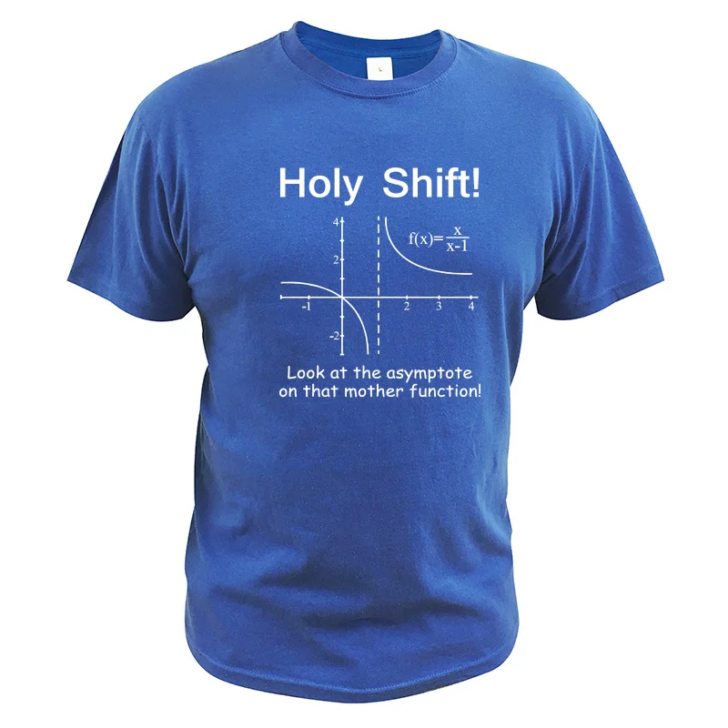 Футболка Holy Shift, физика, взгляд на Asymptote на матери, функциональные футболки, хлопок, ботаник, футболка, европейский размер - Цвет: Синий