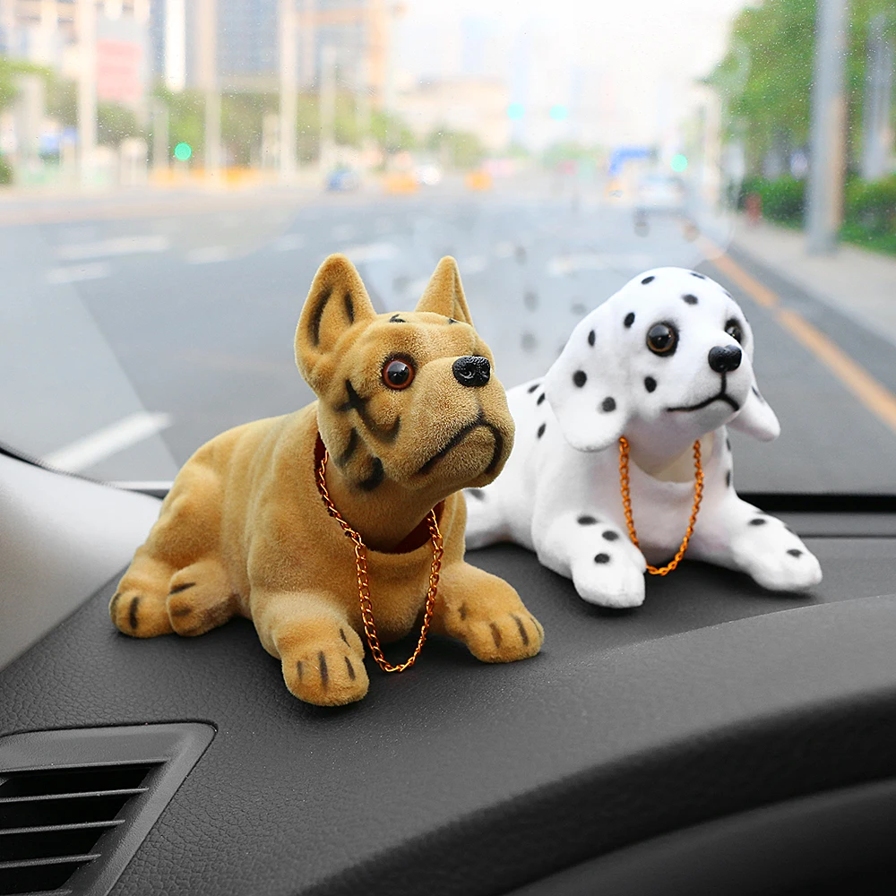 

Shaking Dog Car Ornament Nodding Puppy Doll Cute Auto Dashboard Interior Decoration Shakes Head Bobblehead Dog Home Furnishings