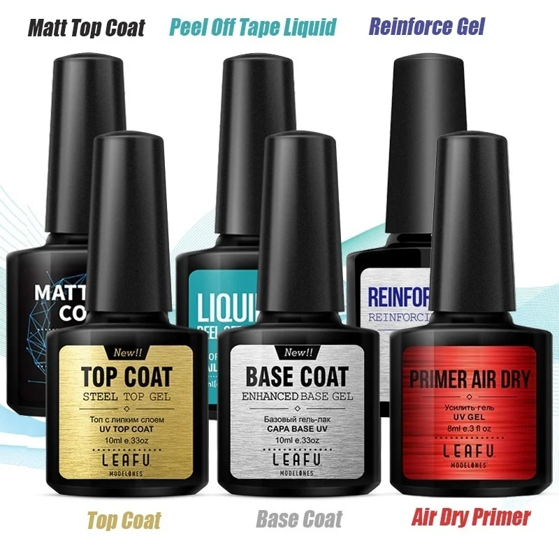 Modelones 6 шт./лот Длительное Действие базовая футболка лак для ногтей Гель замочить