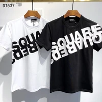 dsquared2 classic menwomen street hip hop round neck short sleeved t shirt cotton locomotive letter printing casual tee dt537