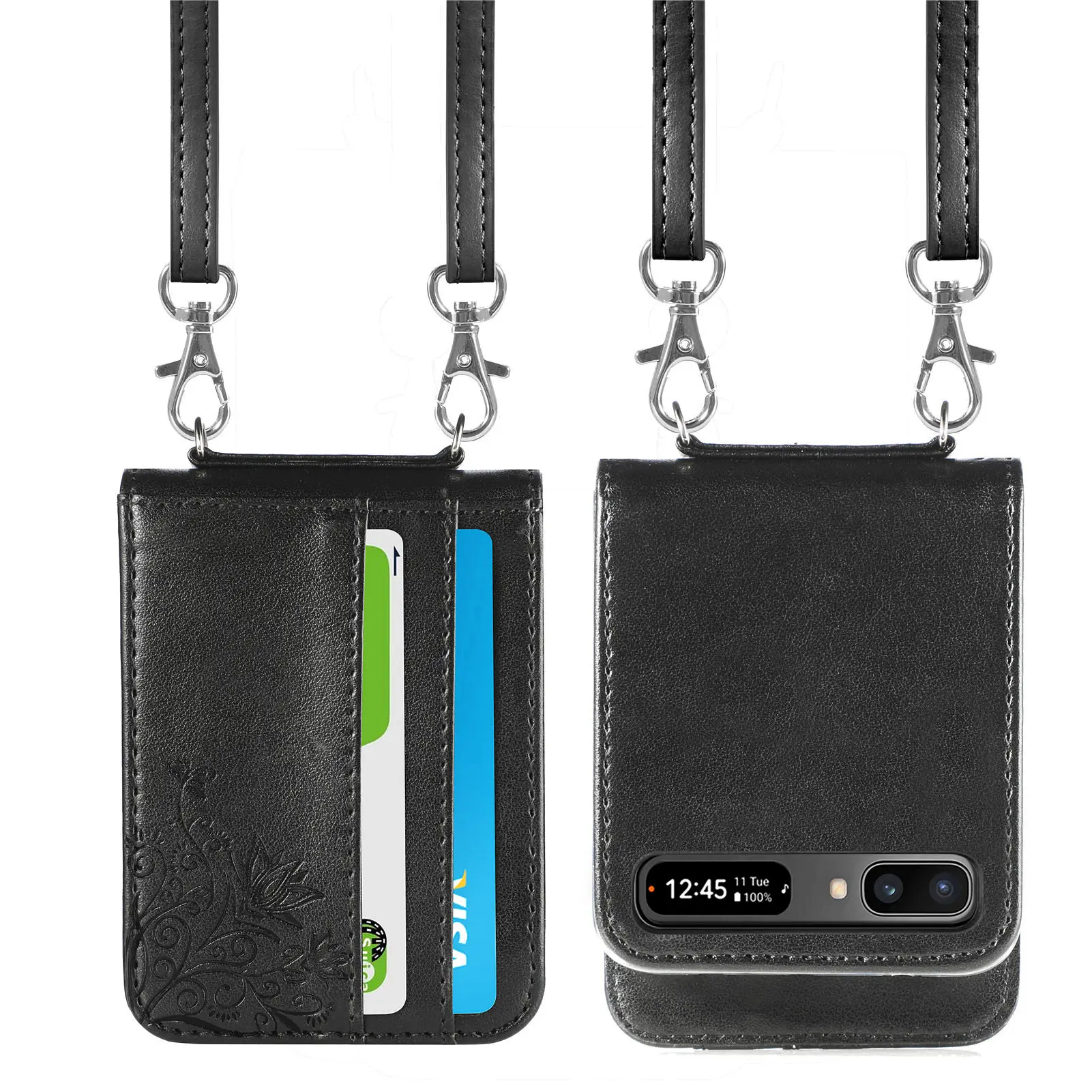 

NEW Fashion Wallet Function Leather Case For Samsung Galaxy Z Flip 3 Flip3 Flip 5G Card Holder Cell Phone Protective Cover