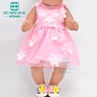 Одежда для кукол, платье для новорожденных 43 см, модное розовое платье принцессы