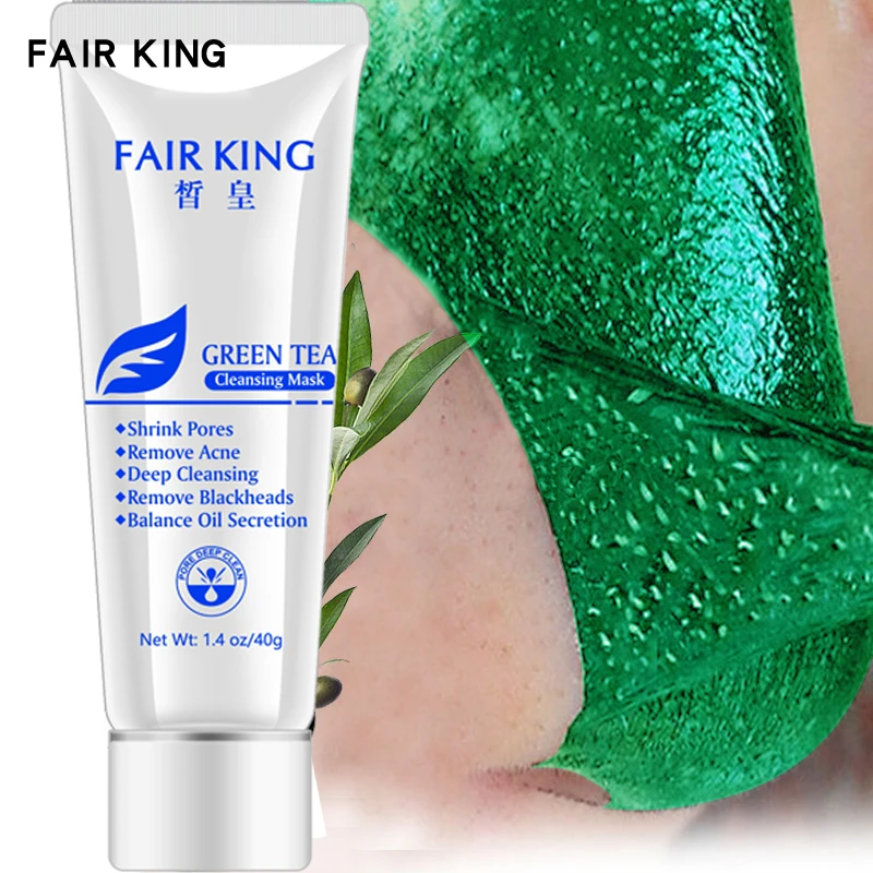 Очищающая маска для лица с зеленым чаем удаления угрей глубокое очищение от акне
