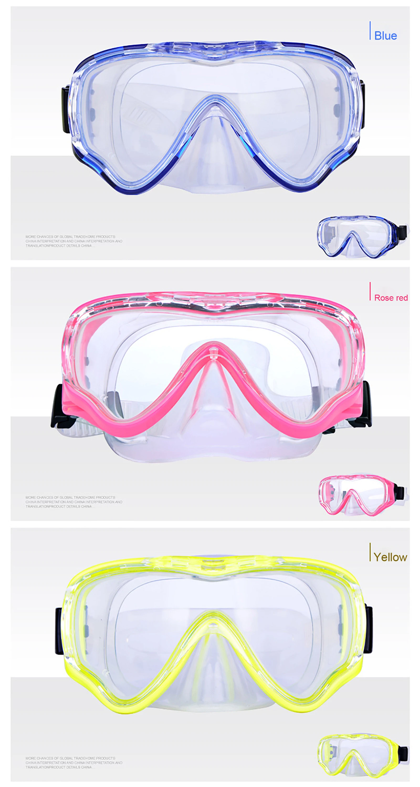 

2021 Kids Swim Goggles Clear Wide View Swimming Diving Mask with Nose Cover Anti-Fog 180Clear Scape for Boys and Girls