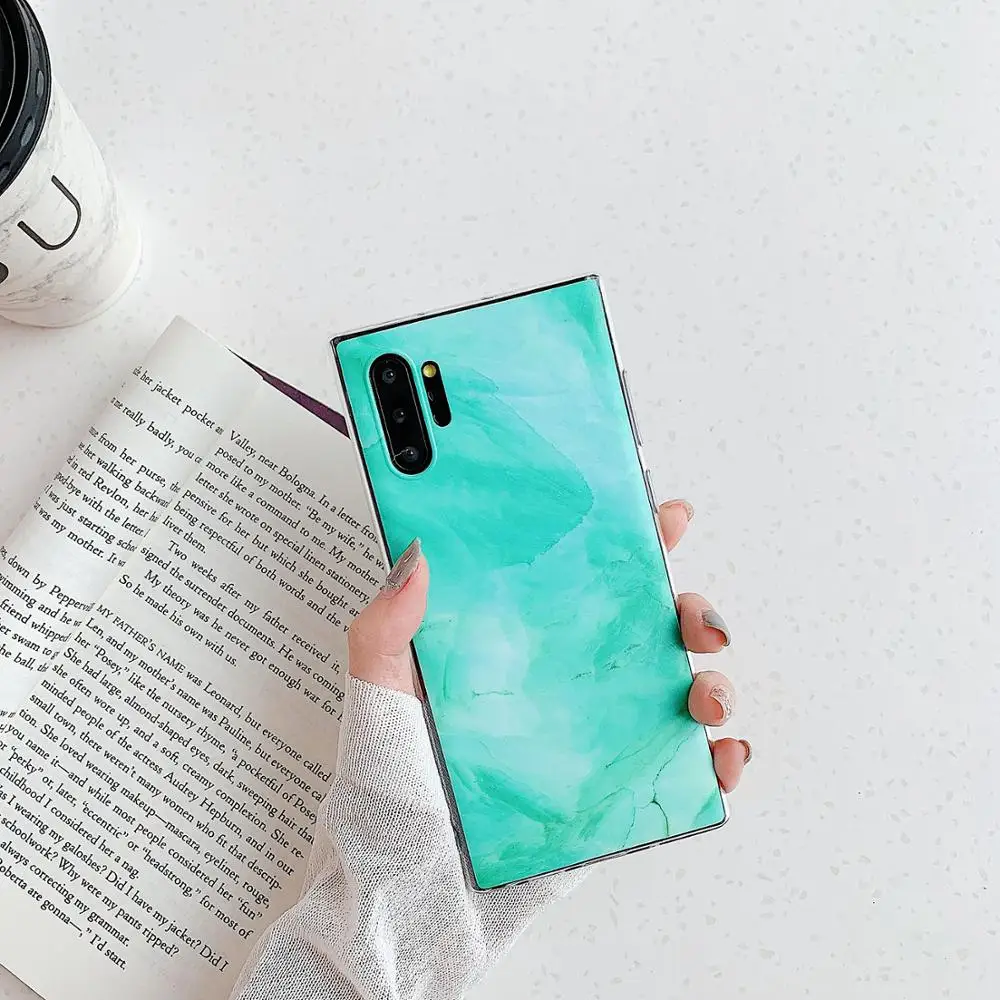 Матовый мраморный чехол для телефона samsung Note 10 pro антидетонационный мягкий IMD