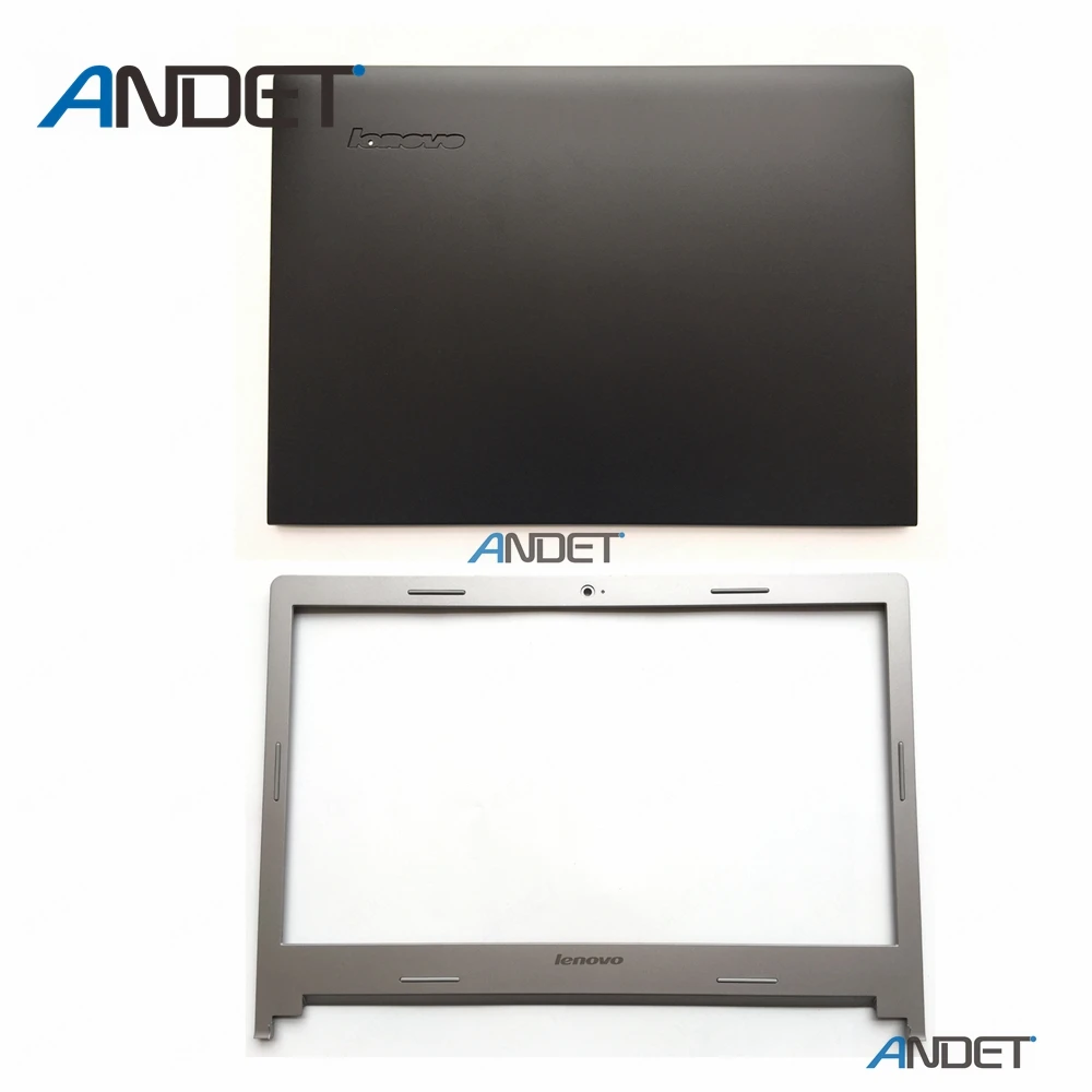 Black Silver Для lenovo IdeaPad S400 S405 S410 S415 S435 S400u S40-70 M40-35 ЖК задняя крышка+ передняя рамка чехол без прикосновения - Цвет: Black Silver