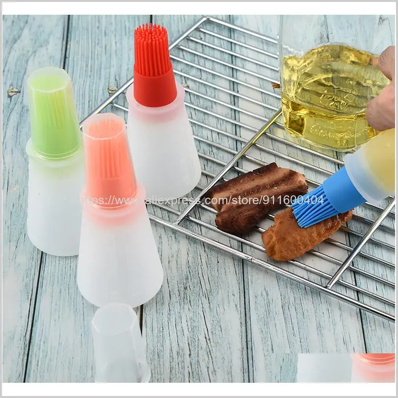 1 шт. Портативный силиконовое масло бутылка с кистью для гриля кисти жидкого
