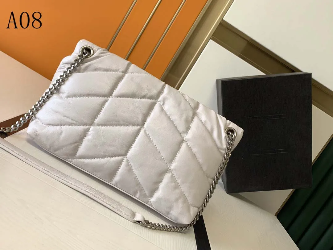 

Luxury Designer Women V Thread Chain Strap Hobo Shoulder Bag Lady Handbag Soft Import Lambskin Leather Europe Brand Top Quality