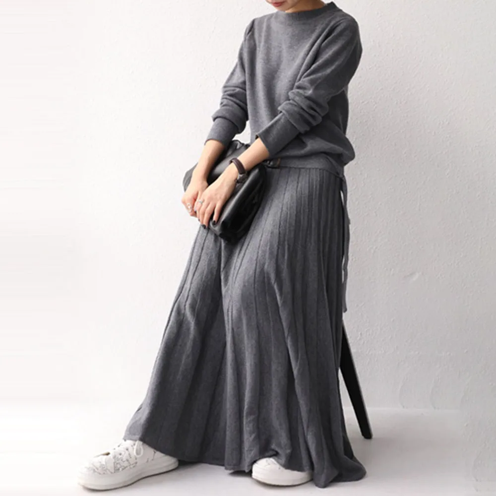 Женское длинное платье элегантный офисный женский пуловер с высокой талией