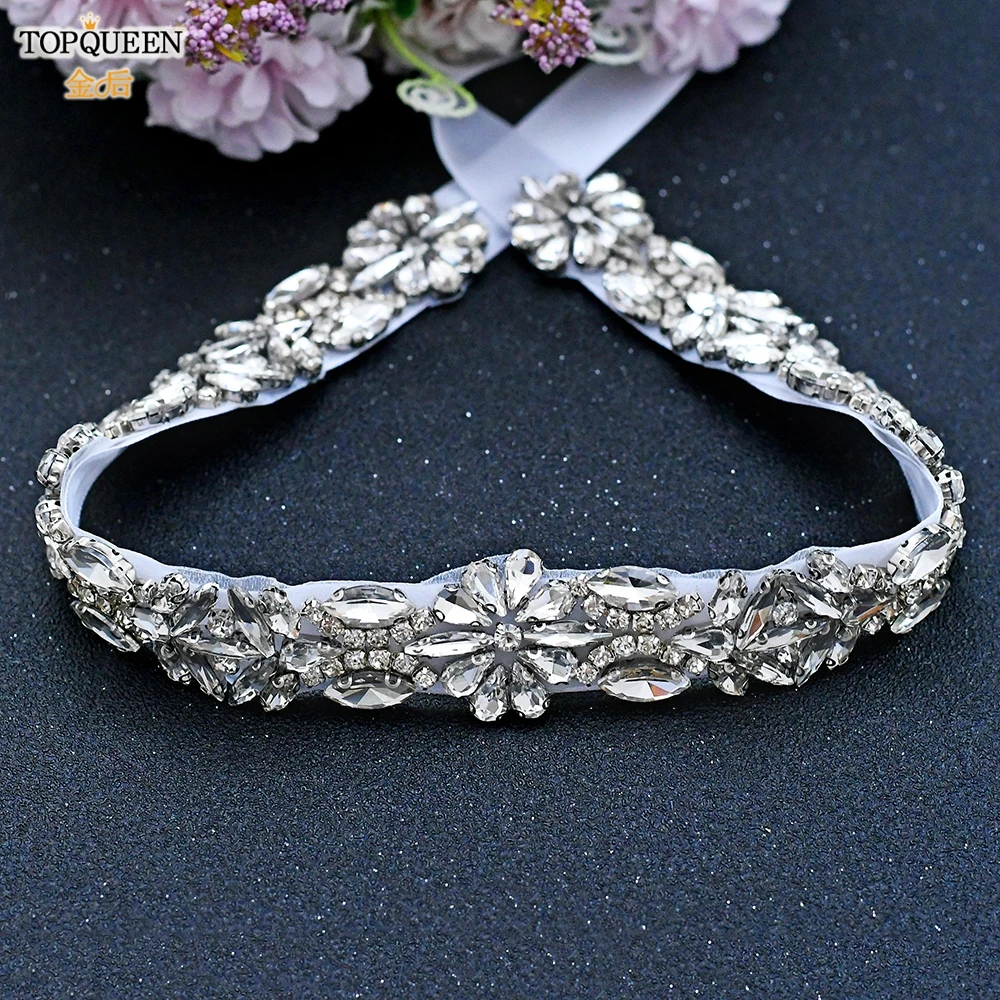

Пояс для невесты TOPQUEEN S459, декоративный, украшенный драгоценными камнями, Алмазные Пояса