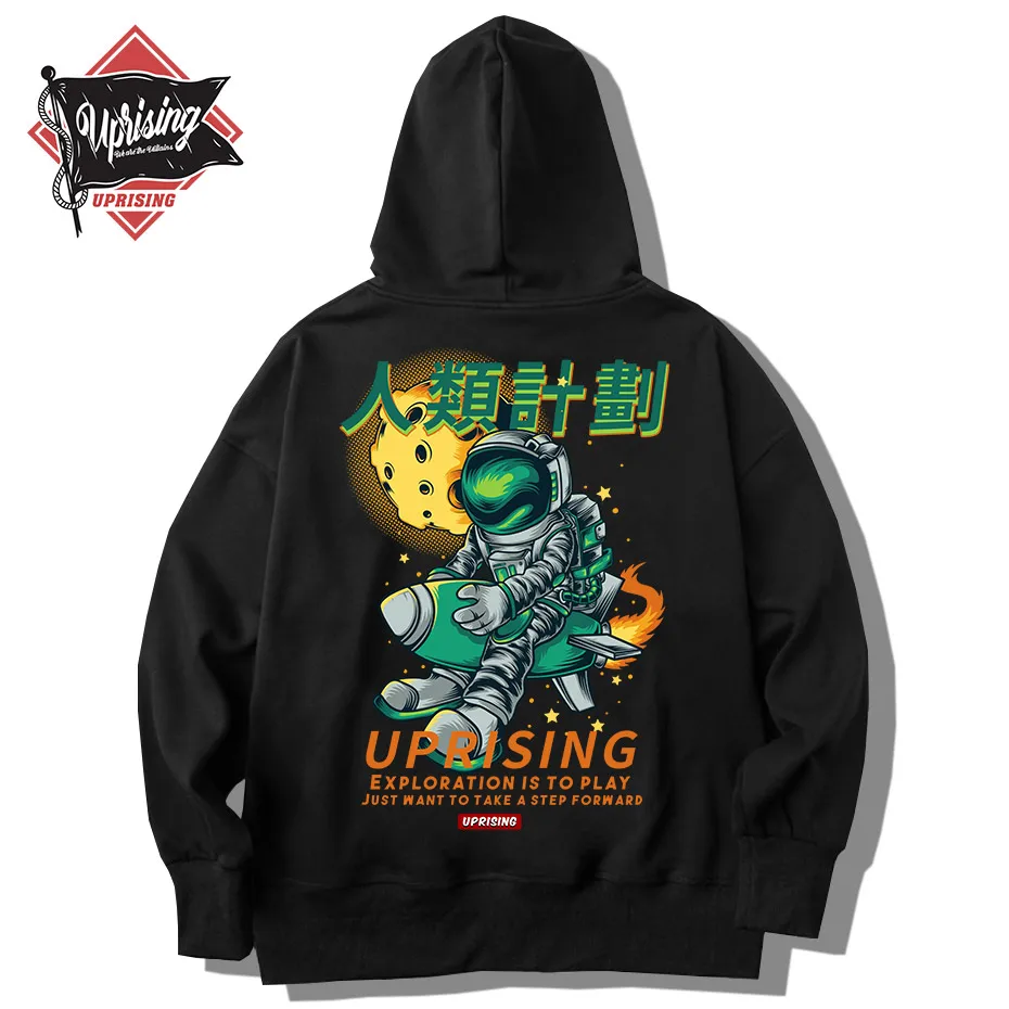 

Hip Hop Astronaut Hoodie Sweatshirt Men Harajuku Streetwear Hooded Pullover Cotton New Year Fall Loose Hoodie HipHop Trendy