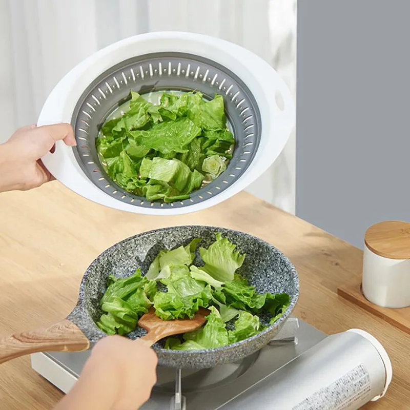 Кухонный Слив Корзина Бытовая корзина для мытья фруктов и овощей складной