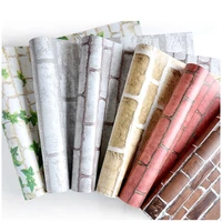 10m self adhesive pvc wallpaper 3d brick stone vinyl wall stickers for living room bedroom wall vintage home decor