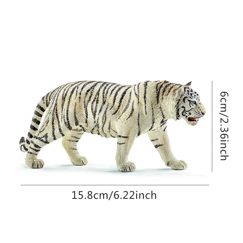 

6.2inch White Tiger PVC Figures 14731 Wild Life Animal Educational Creature For Home Decoration