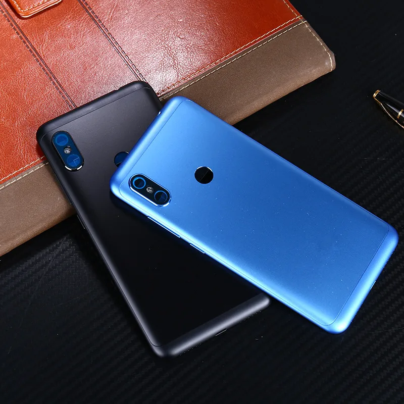 

Note6 Pro Back Cover For Xiaomi Redmi Note 6 Pro Housing Metal Battery Door Repair Replace Phone Rear Case + Logo Buttons Camera