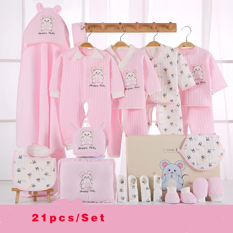 

Winter Newborn Baby Clothes Set Keep Warm Cotton Clothing Suit for 0-3 Month Baby Fashion Baby Stuff 22/21pcs CBX007