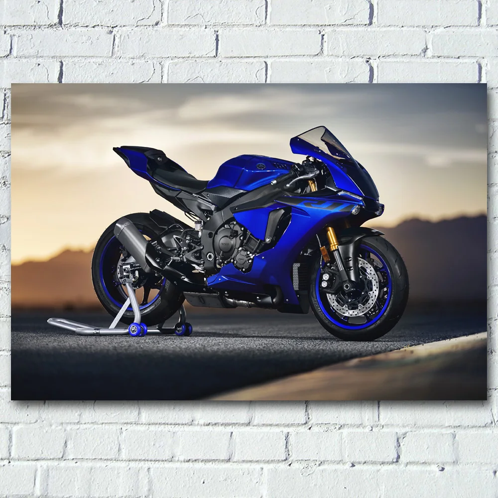 Сделай сам в рамке Картины мотоцикл ямахи YZF R1 спортивный гоночный настенный
