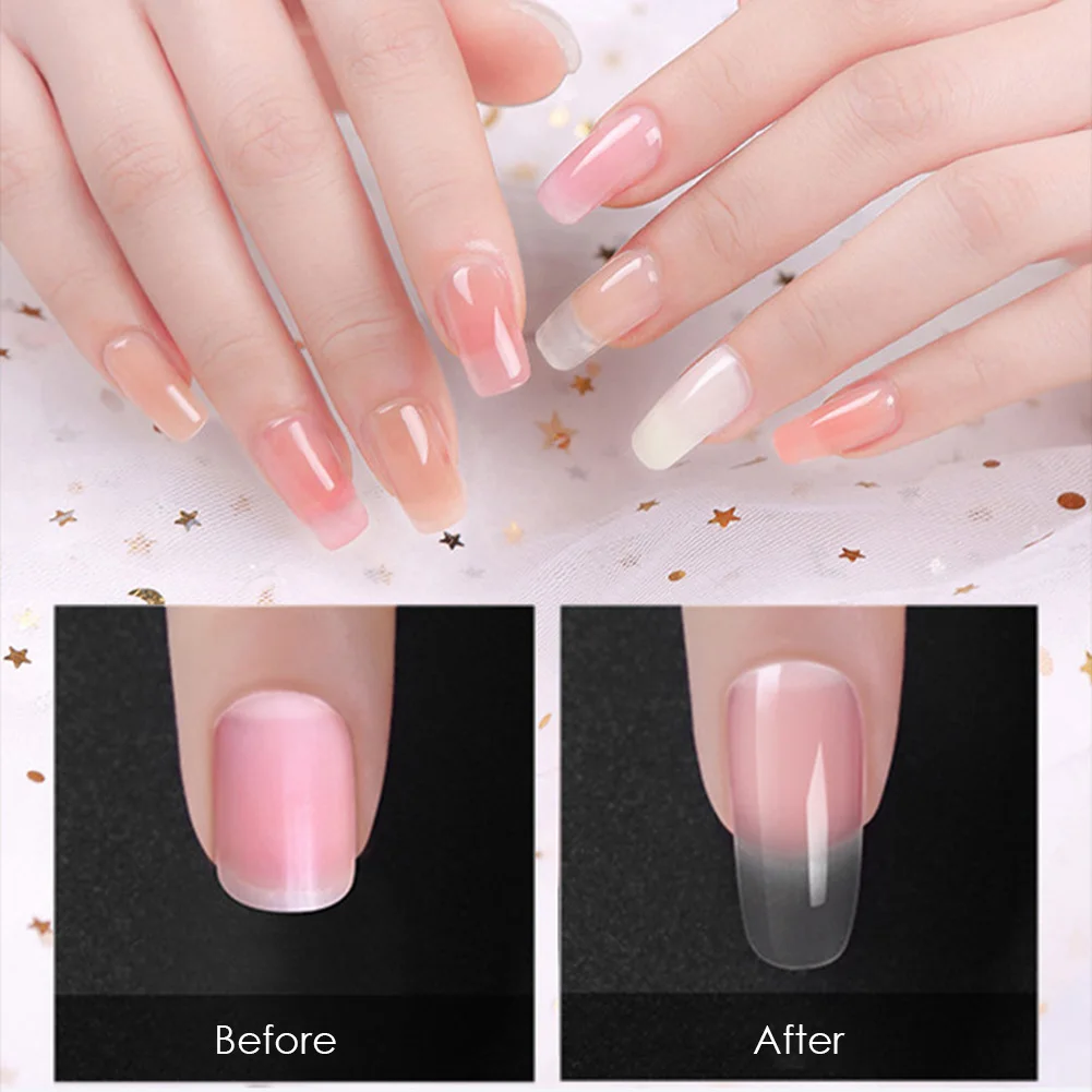 

15ML Nail Acrylic UV Gel Pink Clear UV LED Builder Nail Gel Tips Enhancement Slip Solution Quick Extension Gel