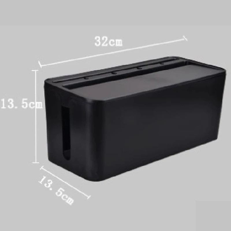 Коробка для управления кабелем настольным и блок питания (черный)|Электрические вилки| |