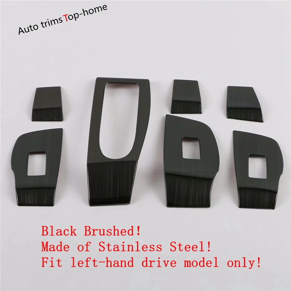 

Yimaautotrims Door Armrest Window Lift Button Control Panel Cover Trim For Mazda CX-30 2020 2021 ABS / Stainless Steel Interior