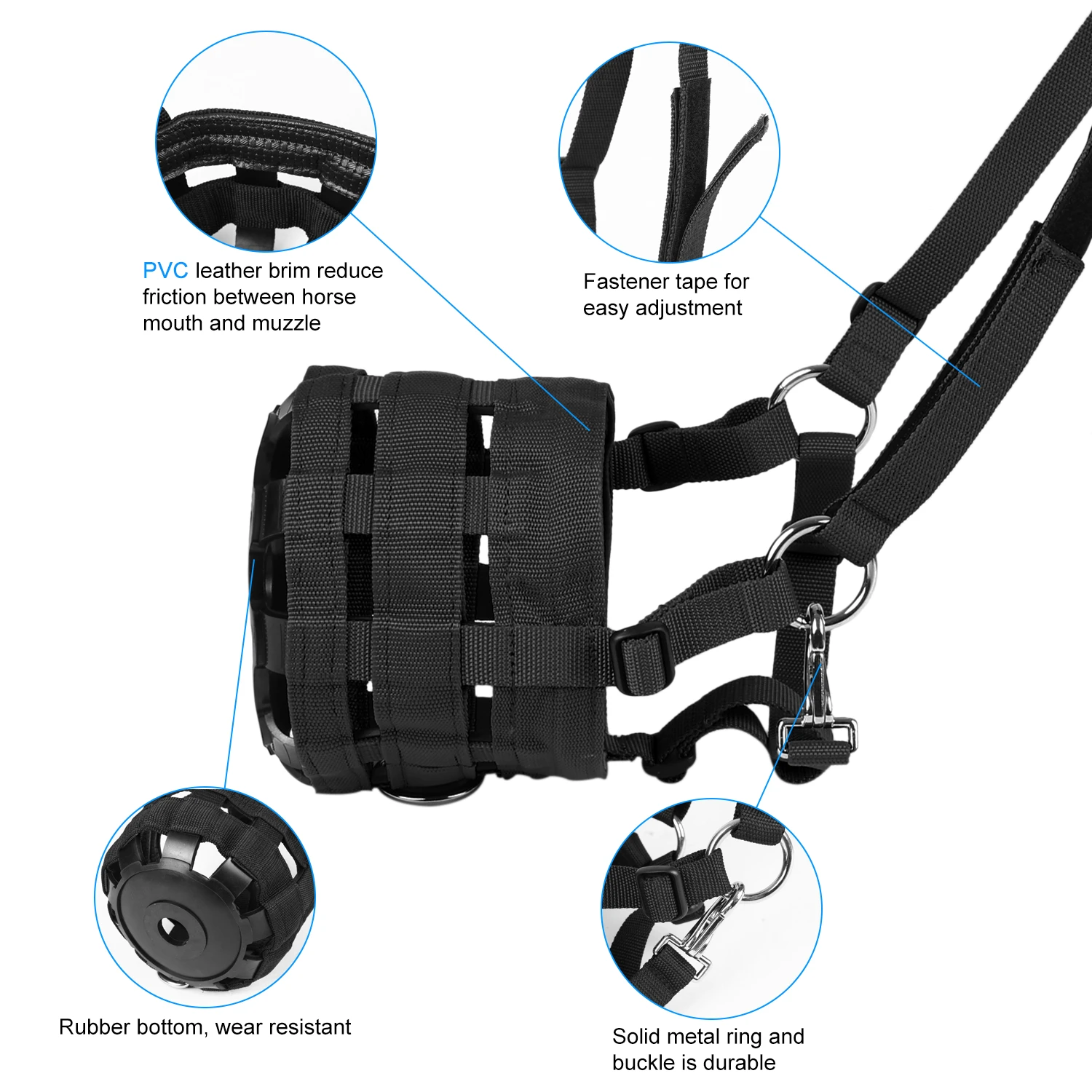 Легкая дышащая наморда для Паса крышка рта лошади намордник травы наездное