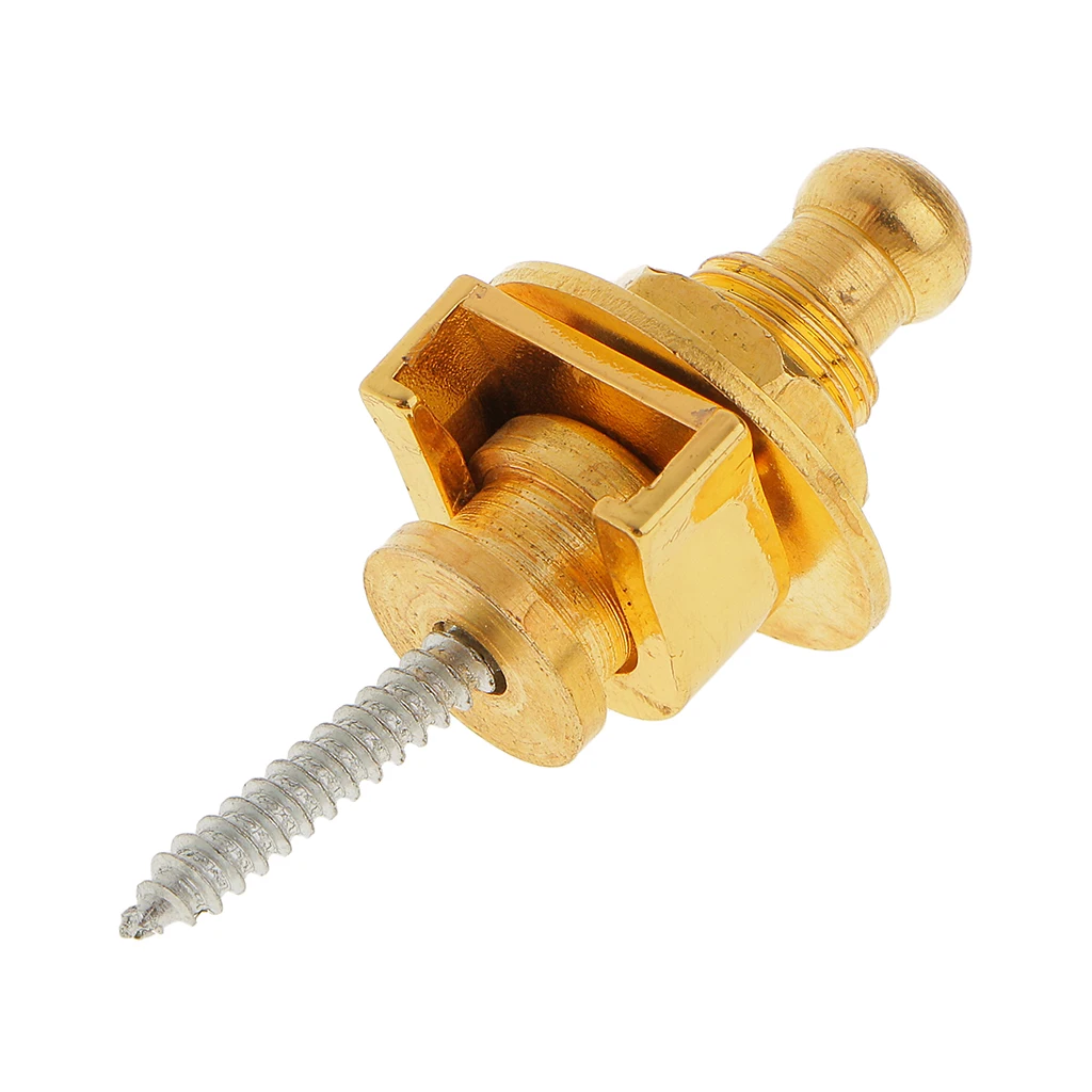 Сплав нескользящий ремень Кнопка РЕМЕНЬ ЗАМОК золотой для электрогитары и