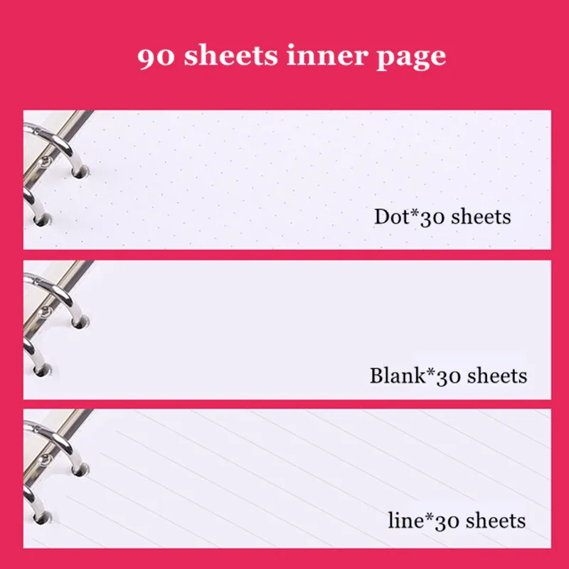 A6 A5 Journal Notebook Cloth Cover Dot Blank Line Drawing Loose-leaf Daily Binder Notepad Planner Agenda Book School Supplies | Канцтовары