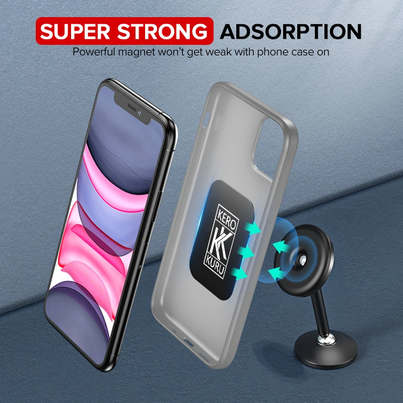 Kerokuru Metal Plate for Magnetic Car Phone Holder Universal Iron Sheet Disk Sticker Mount Mobile Phone Magnet Stand for iPhone