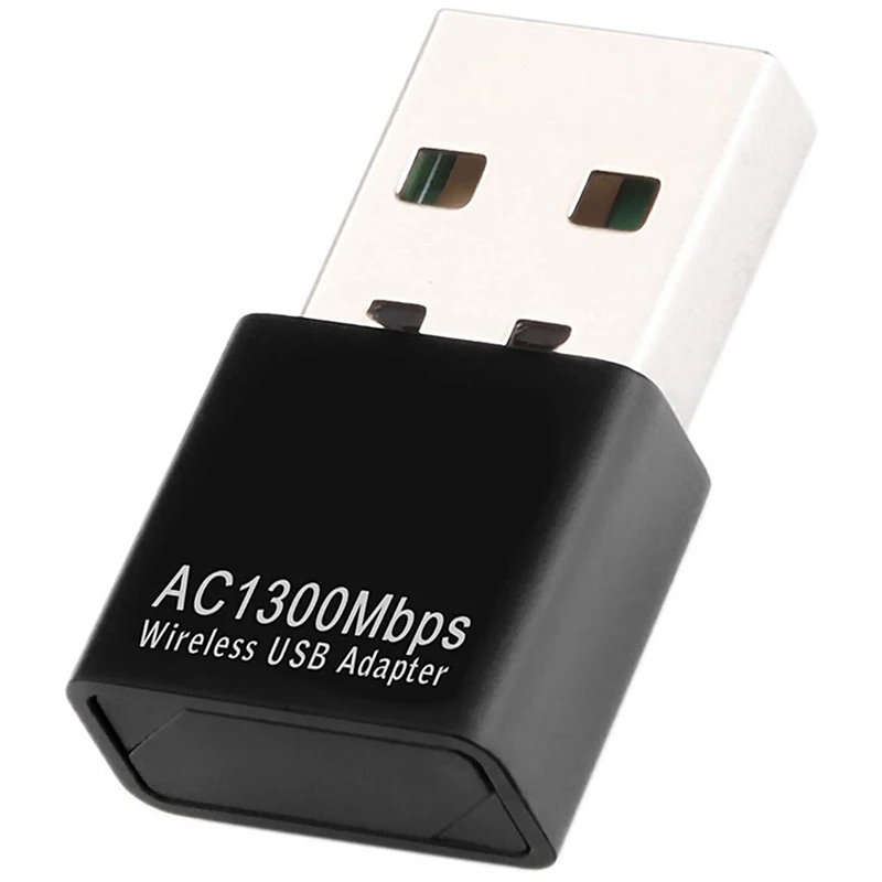 

USB Wi-Fi адаптер для ПК, беспроводной сетевой адаптер AC1300Mbps, 802.11Ac, двухдиапазонный 2,4 ГГц/400 Мбит/с 5,8 ГГц/867 Мбит/с