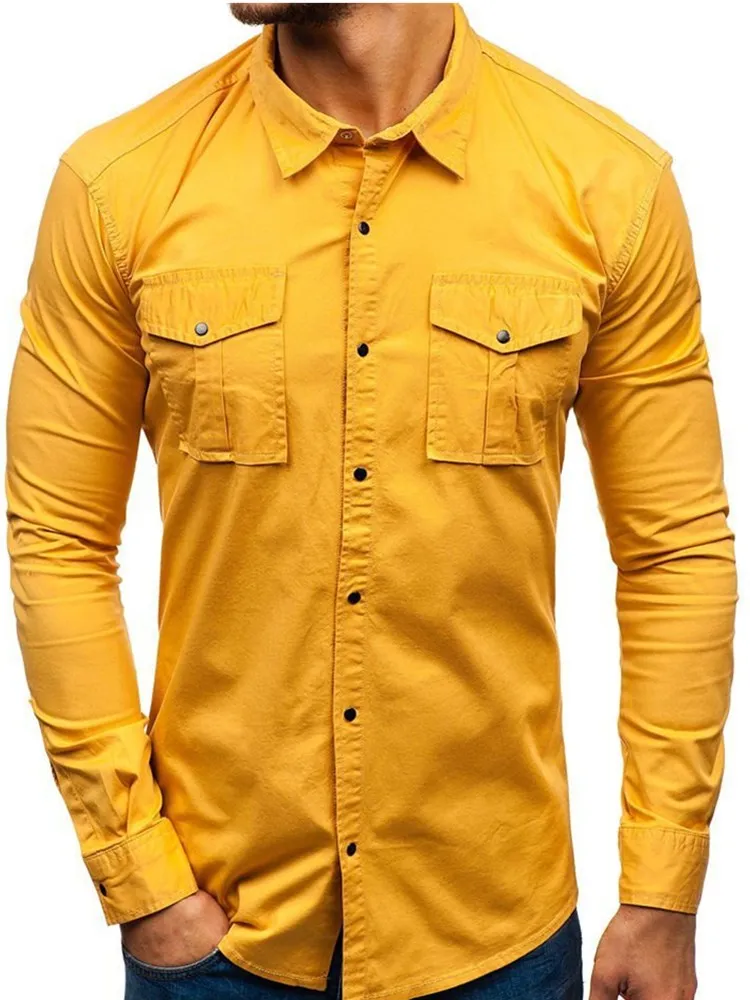 High Quality Men Shirt 2019 Brand Fashion Casual Slim Geometric Print Long Sleeve Business Social White Top Clothes | Мужская одежда