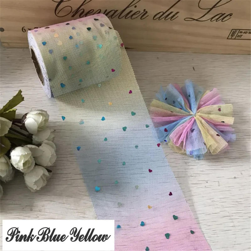 Эластичная лента для волос с блестками 5 ярдов в комплекте 6 см