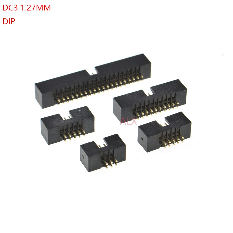 10 шт. dip 8/10/20/30/40/50 PIN 1 27 мм Штекерный разъем прямое гнездо idc box PCB двухрядный 10P/20P/40P