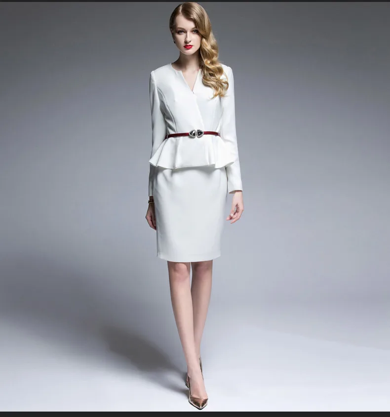 Женский костюм двойка из блейзера и юбки Осень зима 2020|Костюмы с юбкой| |