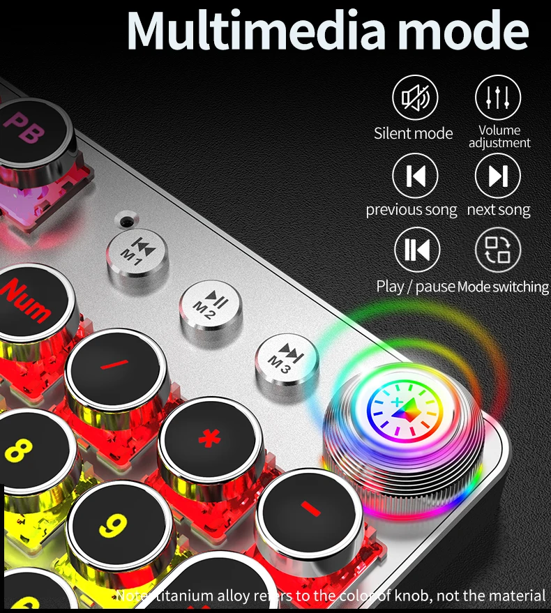 steampunk gaming mechanical keyboard 104 keysanti ghosting rgb backlight blackblue switch wired keyboard for desktop laptop free global shipping