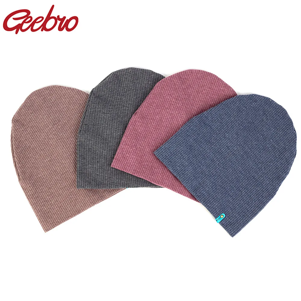 

Geebro Women Stripe Beanie Hats For Ladies 2022 New Slouchy Cotton Kintted Beanie Skullies Cap Warm Bonnet Christmas Gifts