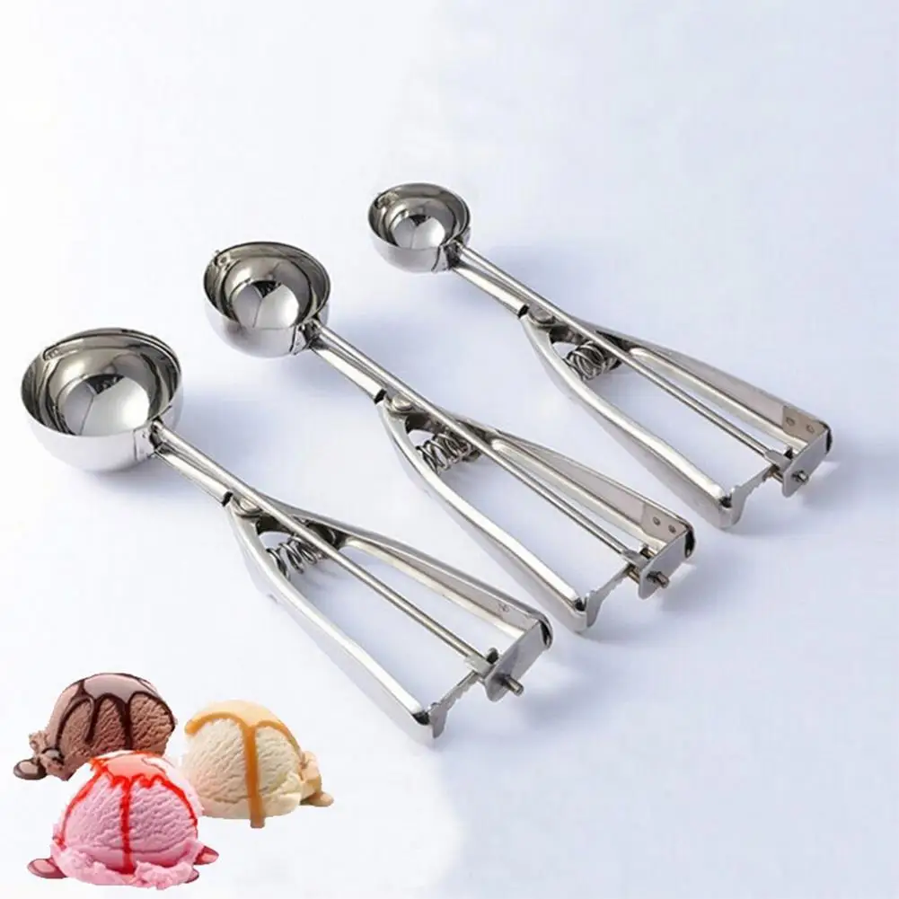 

Kitchen 4CM 5CM 6CM Scoop Accessories Steel Spring Tools Ice Cream Ball Dish Stainless Supplies Size Watermelon Biscuit Spoon