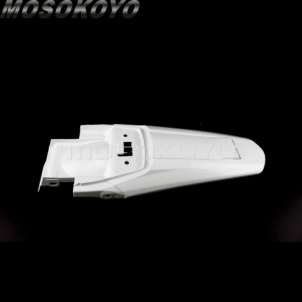 1x белой гоночной MX эндуро заднее крыло с светодиодный тормозной фонарь