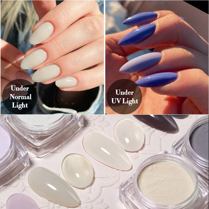 1 коробка 1g солнца светильник чувствительный порошок для ногтей 4 цвета красивые